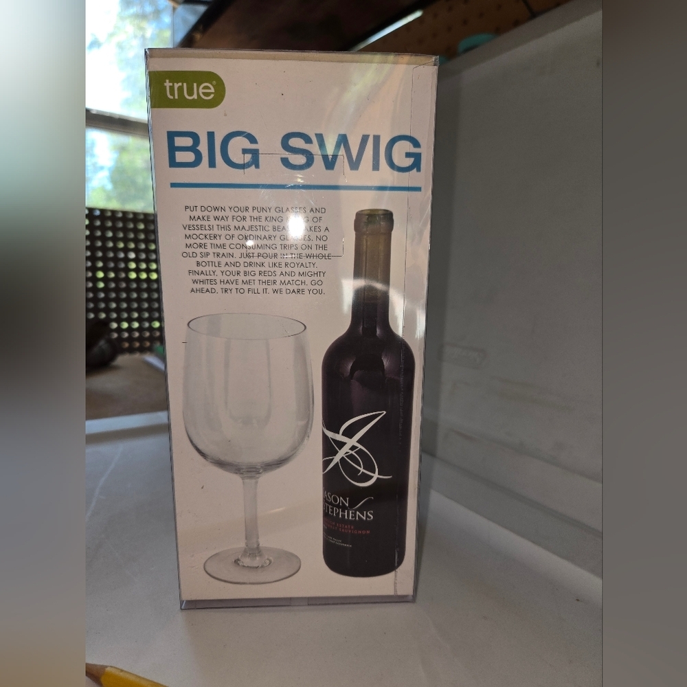 The Big Swig Full Wine Bottle Wine Glass Acrylic